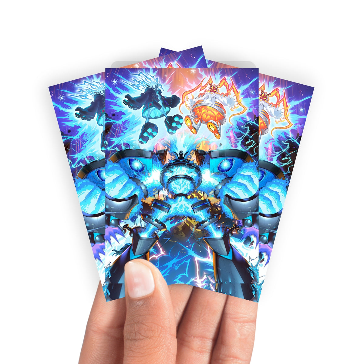 Keep your cards safe and stylish with our borderless card sleeves. Designed edge-to-edge to showcase your artwork, they offer a sleek, modern aesthetic. From LDB Duel, printed with the exclusive Spright Archetype design for a fresh, premium feel.Spright-Blue-yugioh-mtg-pokemon-card-protection-standard-japanese-dragon-shield-LDB-Duel-borderless