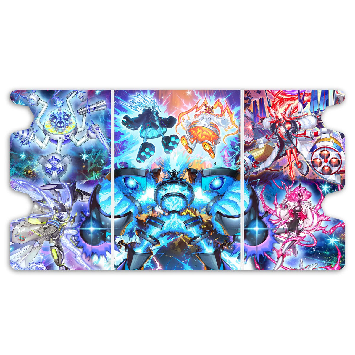Here is the Full Lid Design of the Spright Archetype Mach 3 White Deck Box. Spright-Elf-yugioh-custom-deck-portable-collector-LDB-Duel