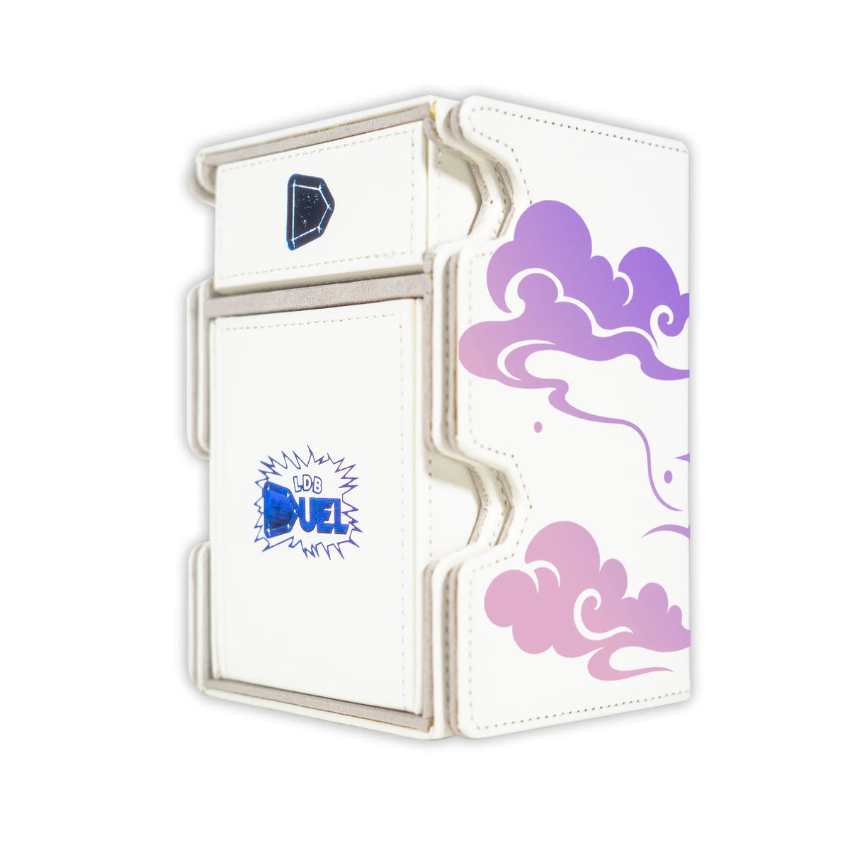 Here is the Right View of the Sun God Luffy Mach 3 White Deck Box. Captain-onepiece-deck-tray-dice-tray-LDB-Duel