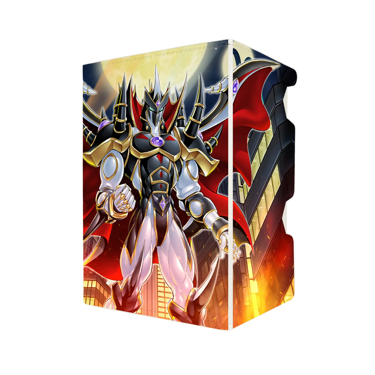 Here's another quality white deck box from LDB Duel featuring our exclusive Supreme Darkness art. Fits all types of trading card games, including Pokémon, Yu-Gi-Oh! and Magic The Gathering. The perfect card holder for the TCG player safely holds up to 100 double-sleeved cards. EVEN in extra thick sleeves. Comes with a pull-out dice tray. Jaden-Yuki-yugioh-tcg-accessories-card-storage-LDB-Duel
