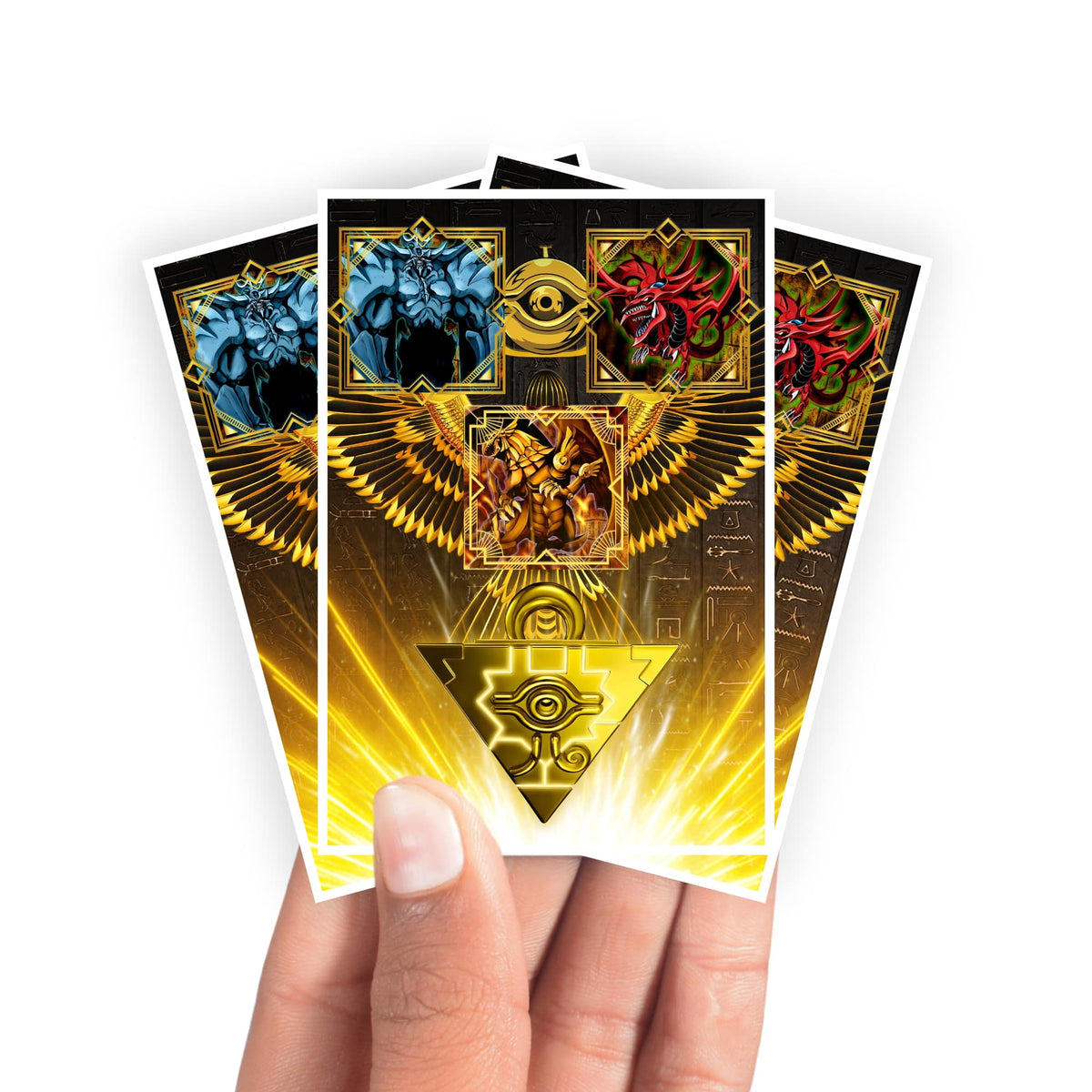 Protect and enhance your cards with our clean and crisp white border card sleeves. Featuring a minimalist design that complements any artwork, these sleeves offer a bright, timeless look. From LDB Duel. Printed with our exclusive Tablet of Lost Memories design for a fresh and premium finish. Egyptian-Gods-yugioh-mtg-pokemon-card-protection-standard-japanese-dragon-shield-LDB-Duel-white