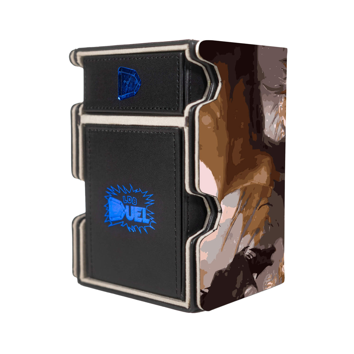 Here is the Right View of the The Ur-Dragon Mach 3 Black Deck Box. Legendary-Creature-mtg-deck-tray-dice-tray-LDB-Duel
