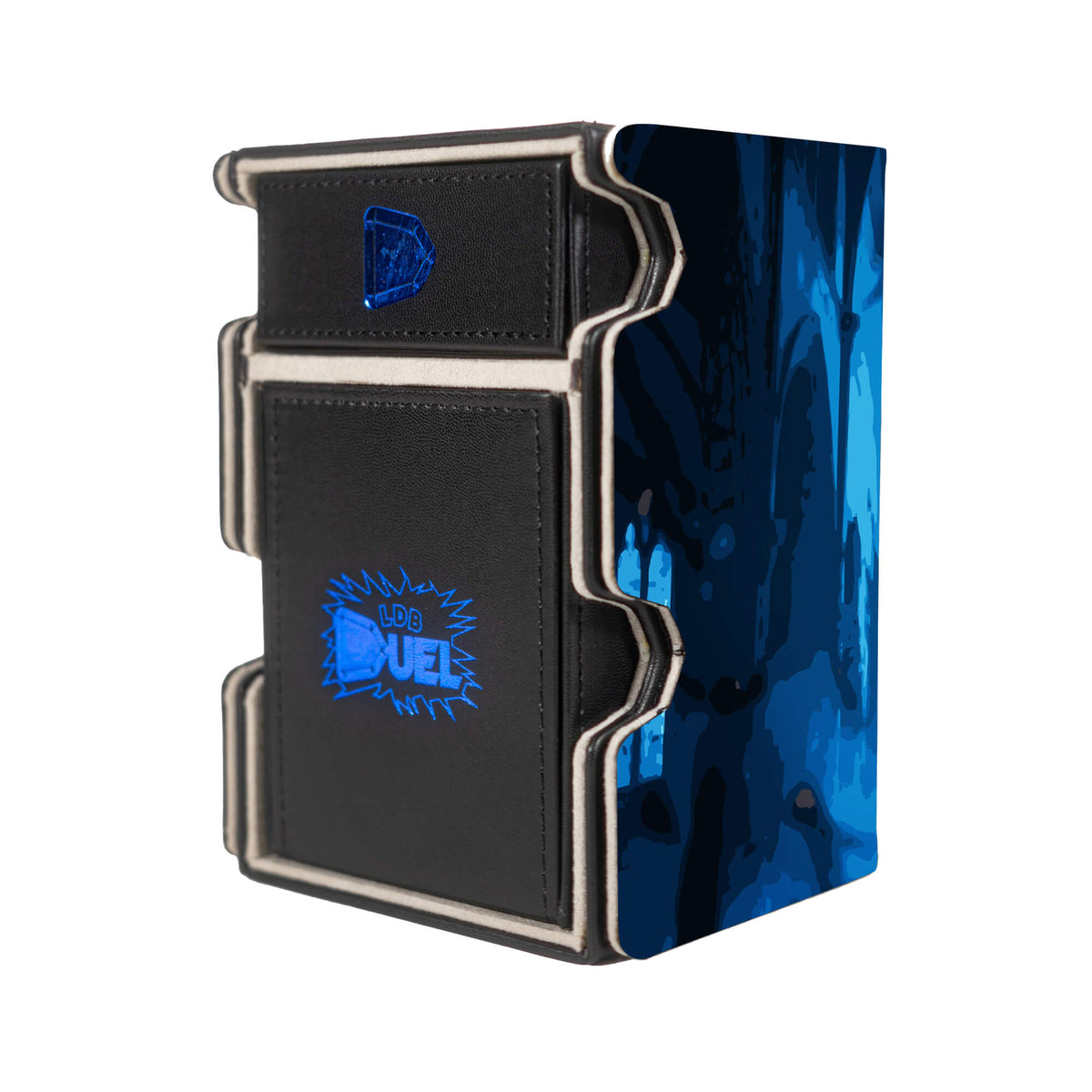 Here is the Right View of the Touka Kirishima Mach 3 Black Deck Box. Ghoul-mtg-deck-tray-dice-tray-LDB-Duel