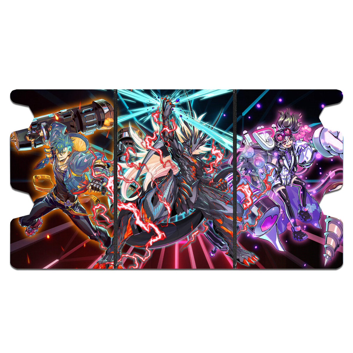 Here is the Full Lid Design of the Vanquish Soul Archetype Mach 3 Black Deck Box. Jiaolong-yugioh-custom-art-leather-durable-LDB-Duel