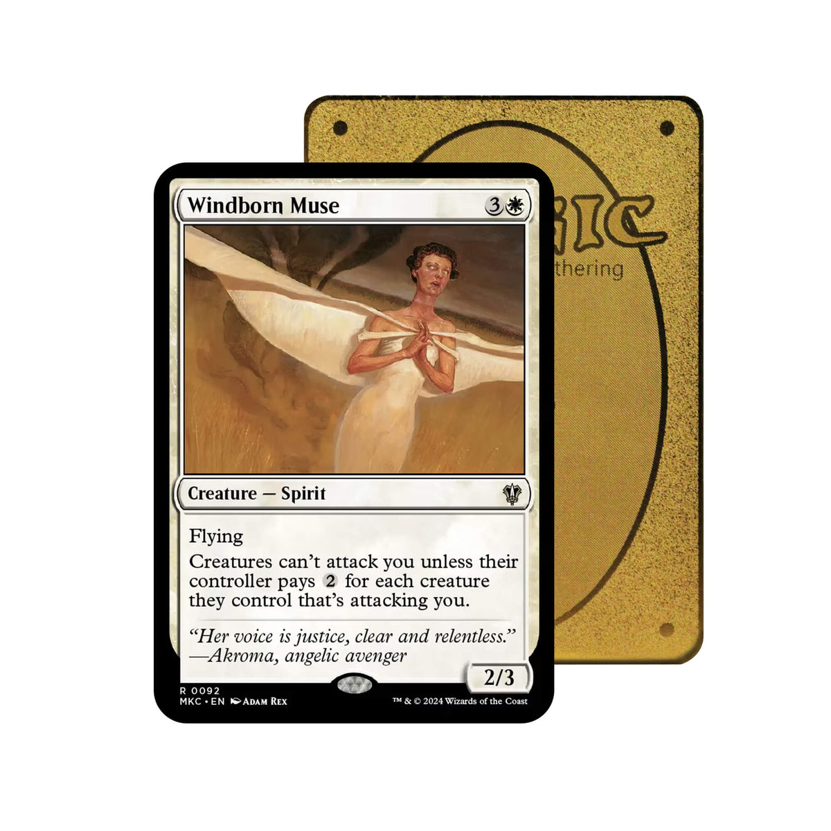 Level up your game with our custom-printed metal orica cards, featuring exclusive Windborn Muse artwork in gold metal. Durable, scratch-resistant, and embossed with the iconic Yu-Gi-Oh! card back, these slim orica cards fit perfectly in card sleeves. Spirit-mtg-yugioh-pokemon-metal-card-embossed-design-custom-artwork-duel-accessories-ldb-duel