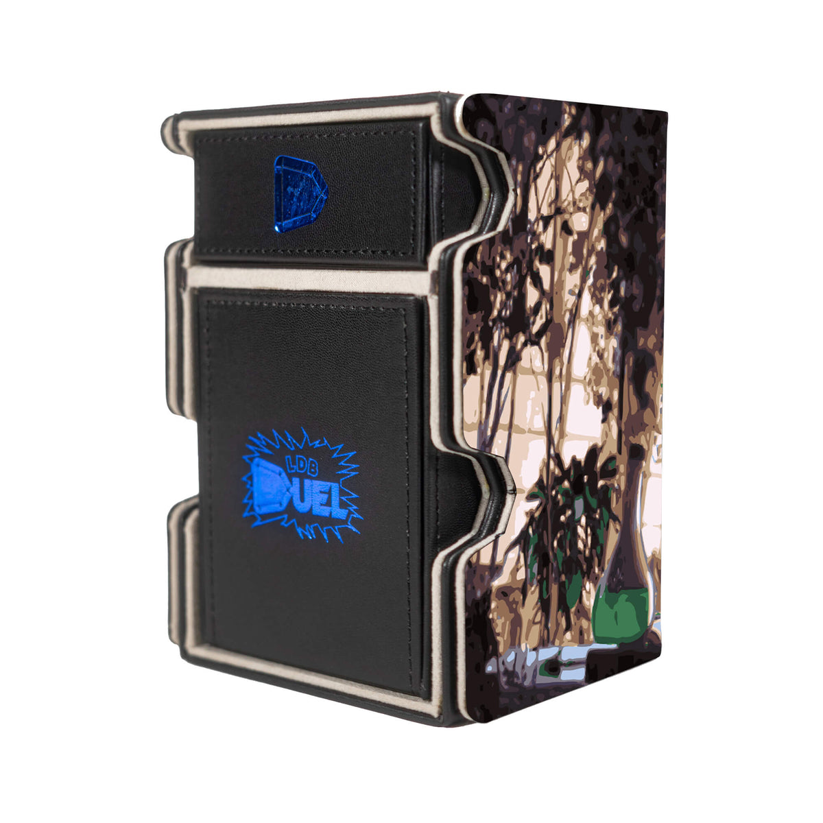 Here is the Right View of the Witherbloom Pestilence Mach 3 Black Deck Box. Dryad-Druid-mtg-deck-tray-dice-tray-LDB-Duel