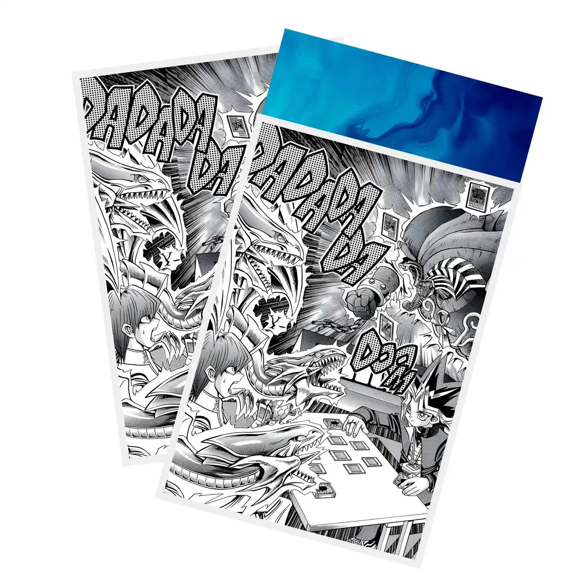 Protect and enhance your cards with our clean and crisp white border card sleeves. Featuring a minimalist design that complements any artwork, these sleeves offer a bright, timeless look. From LDB Duel. Printed with our exclusive Yami Yugi VS Seto Kaiba design for a fresh and premium finish. Magicians-yugioh-card-protection-standard-japanese-dragon-shield-LDB-Duel-white