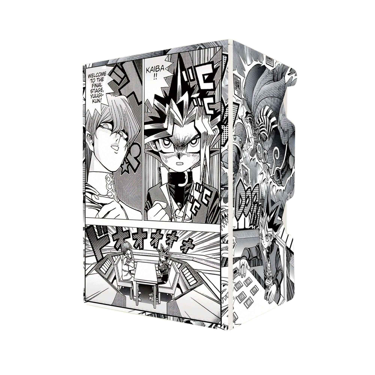 Here's another quality white deck box from LDB Duel featuring our exclusive Yami Yugi VS Seto Kaiba art. Fits all types of trading card games, including Pokémon, Yu-Gi-Oh! and Magic The Gathering. The perfect card holder for the TCG player safely holds up to 100 double-sleeved cards. EVEN in extra thick sleeves. Comes with a pull-out dice tray. Kaiba-yugioh-tcg-accessories-card-storage-LDB-Duel
