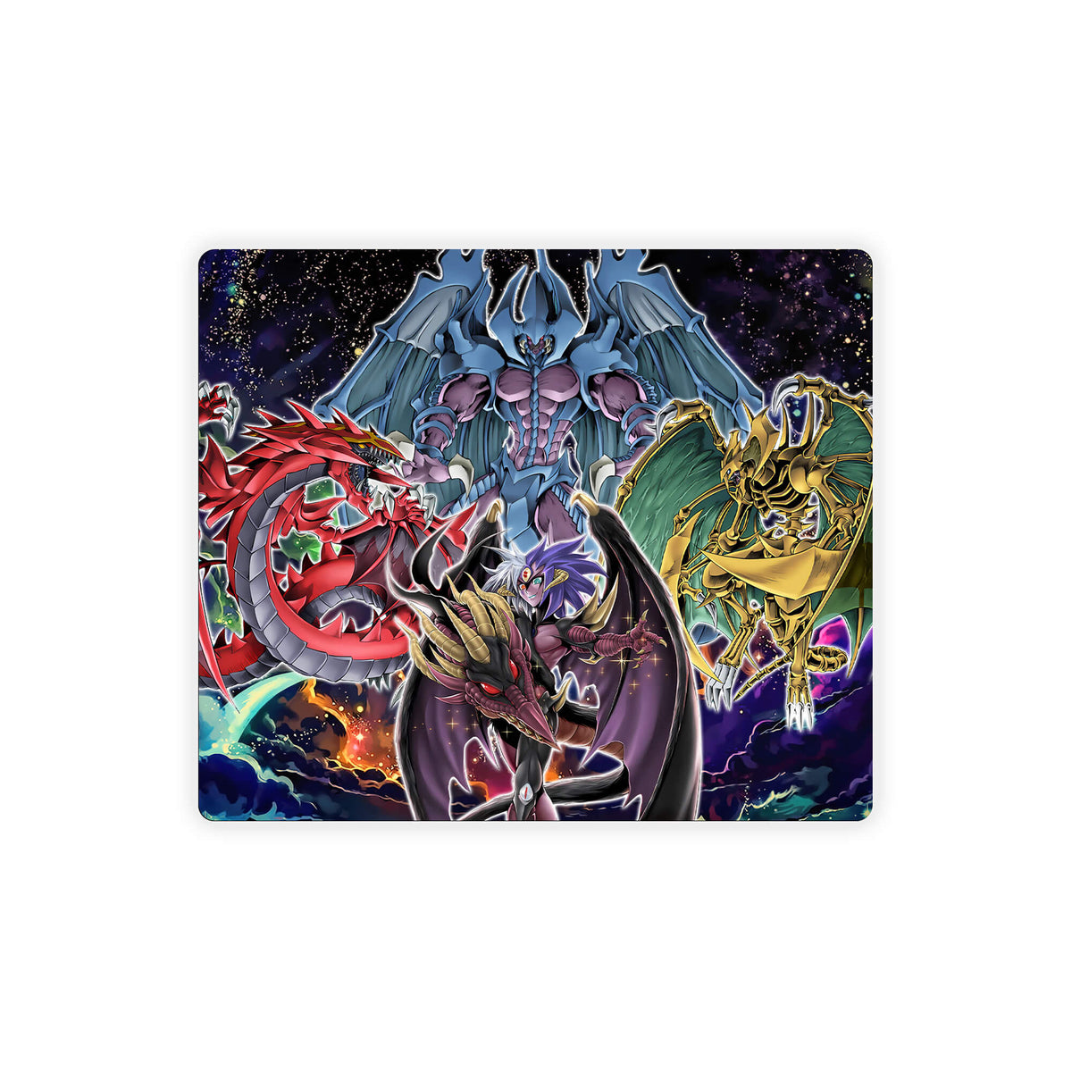 Enhance your gaming setup with our exclusive artwork Yubel Sacred Beast mouse pad! Featuring a soft cloth surface for precise mouse tracking and a durable rubber base for a stable grip, this 10x8.5 inch mouse pad is the perfect blend of style and performance. Plus, it's machine washable for easy maintenance! Dark-anime-yugioh-mtg-pokemon-custom-artwork-premium-durable-rubber-ldb-duel