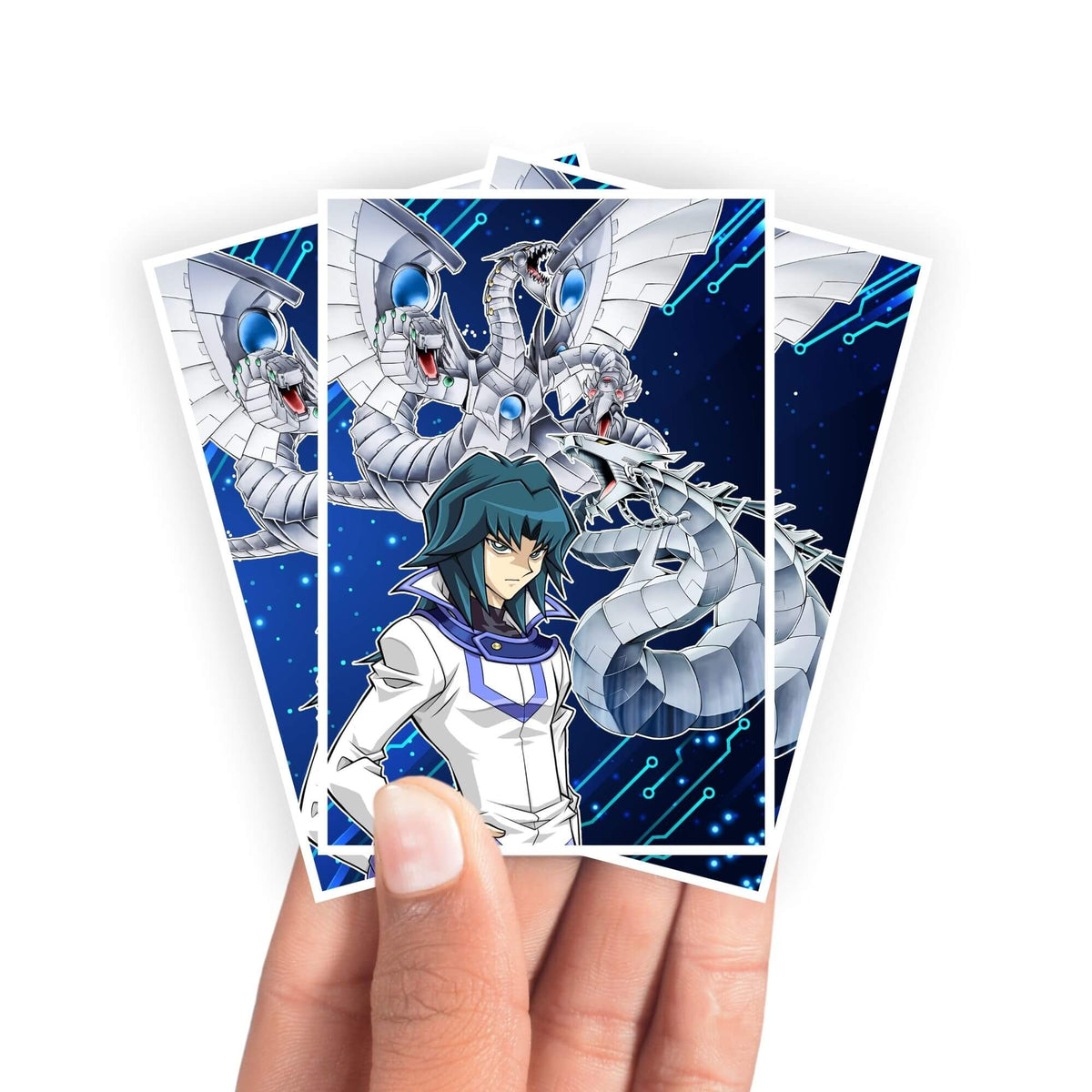 Protect and enhance your cards with our clean and crisp white border card sleeves. Featuring a minimalist design that complements any artwork, these sleeves offer a bright, timeless look. From LDB Duel. Printed with our exclusive Zane's Cyber Dragon design for a fresh and premium finish. Zane-Truesdale-yugioh-mtg-pokemon-card-protection-standard-japanese-dragon-shield-LDB-Duel-white