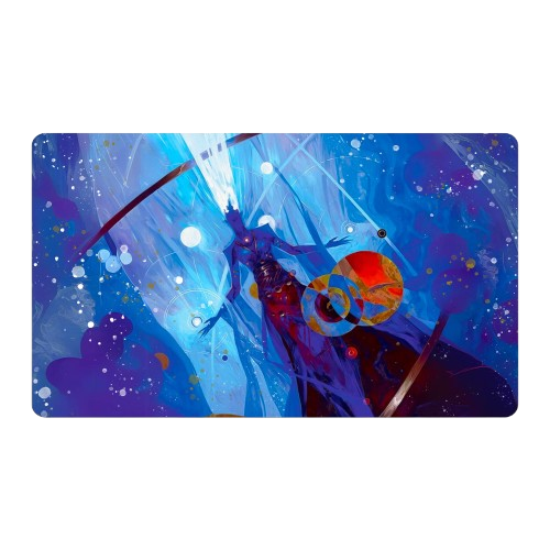 Blog post cover for the release of the MTG Foundations designs of trading card gear from LDB Duel. Image shown is the Omniscience playmat