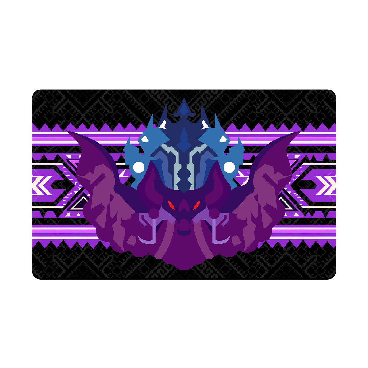 Transform your dueling experience with our original art Aclazotz Deepest Betrayal playmat! Featuring a soft cloth top for smooth card movement and a durable rubber back for a secure grip, this 24x14 inch mat is machine washable and safe for cards and sleeves. Legendary-yugioh-mtg-pokemon-custom-artwork-premium-durable-rubber-ldb-duel