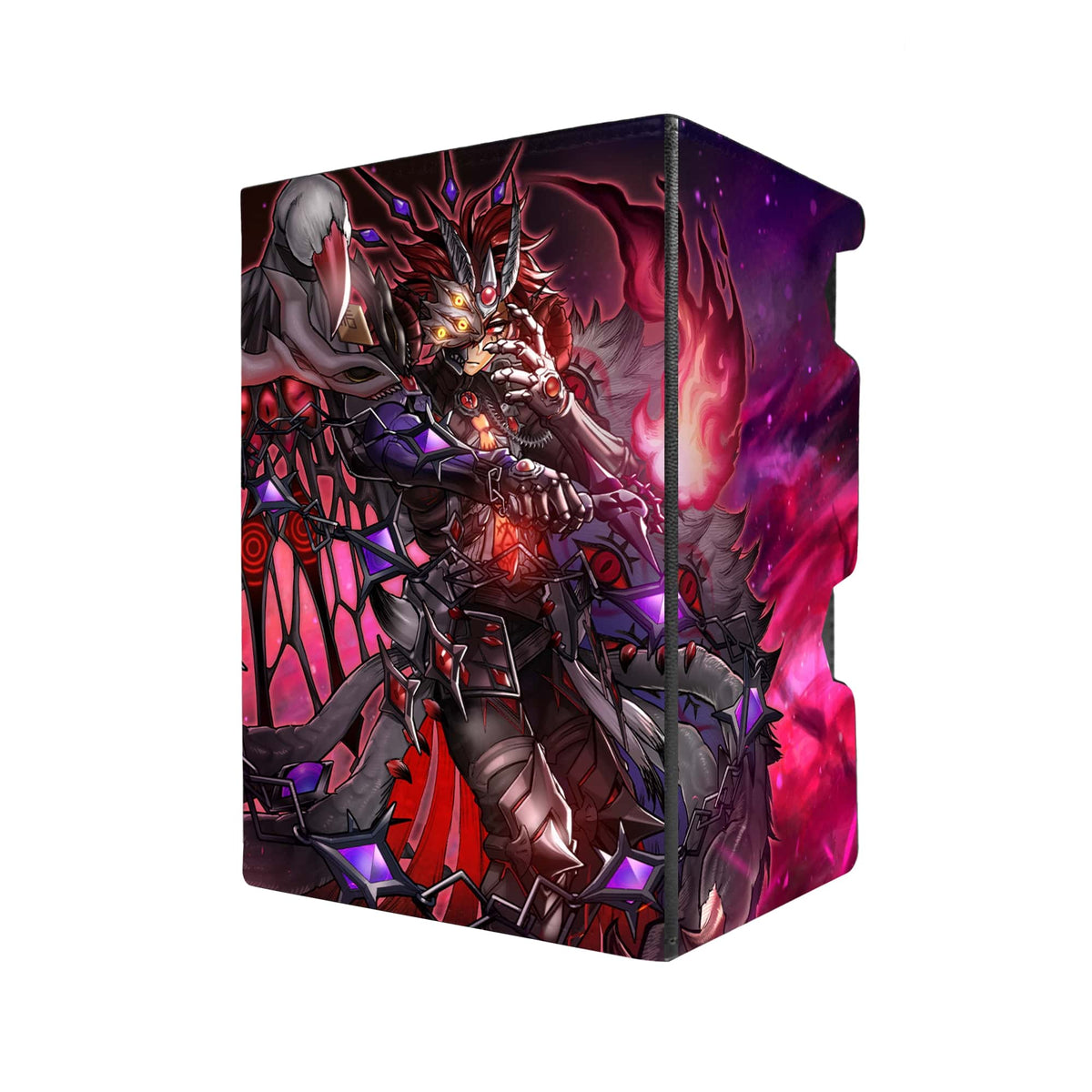 Here's another quality black deck box from LDB Duel featuring our exclusive Aluber the Jester Despia art. Fits all types of trading card games, including Pokémon, Yu-Gi-Oh! and Magic The Gathering. The perfect card holder for the TCG player safely holds up to 100 double-sleeved cards. EVEN in extra thick sleeves. Comes with a pull-out dice tray. Despia-yugioh-tcg-accessories-card-storage-LDB-Duel