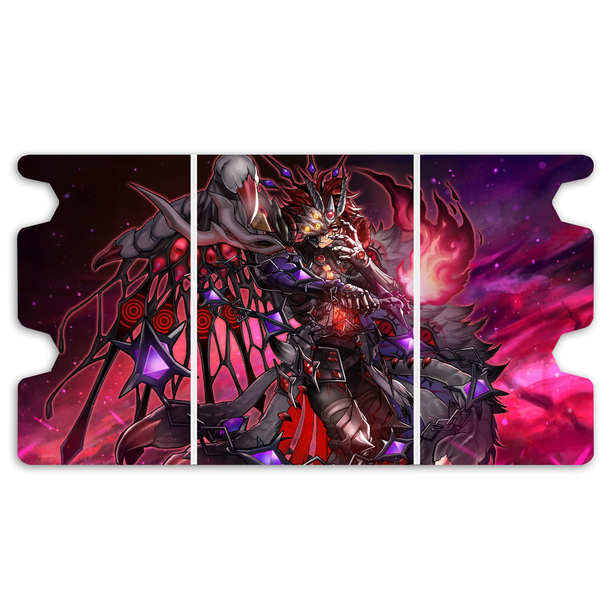 Here is the Full Lid Design of the Aluber the Jester Despia Mach 3 White Deck Box. Bystial-yugioh-custom-deck-portable-collector-LDB-Duel