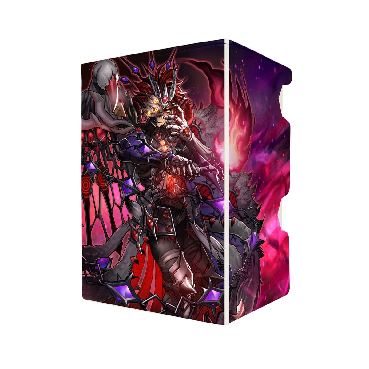 Here's another quality white deck box from LDB Duel featuring our exclusive Aluber the Jester Despia art. Fits all types of trading card games, including Pokémon, Yu-Gi-Oh! and Magic The Gathering. The perfect card holder for the TCG player safely holds up to 100 double-sleeved cards. EVEN in extra thick sleeves. Comes with a pull-out dice tray. Despia-ygo-magic-digimon-card-protector-gaming-accesories-LDB-Duel