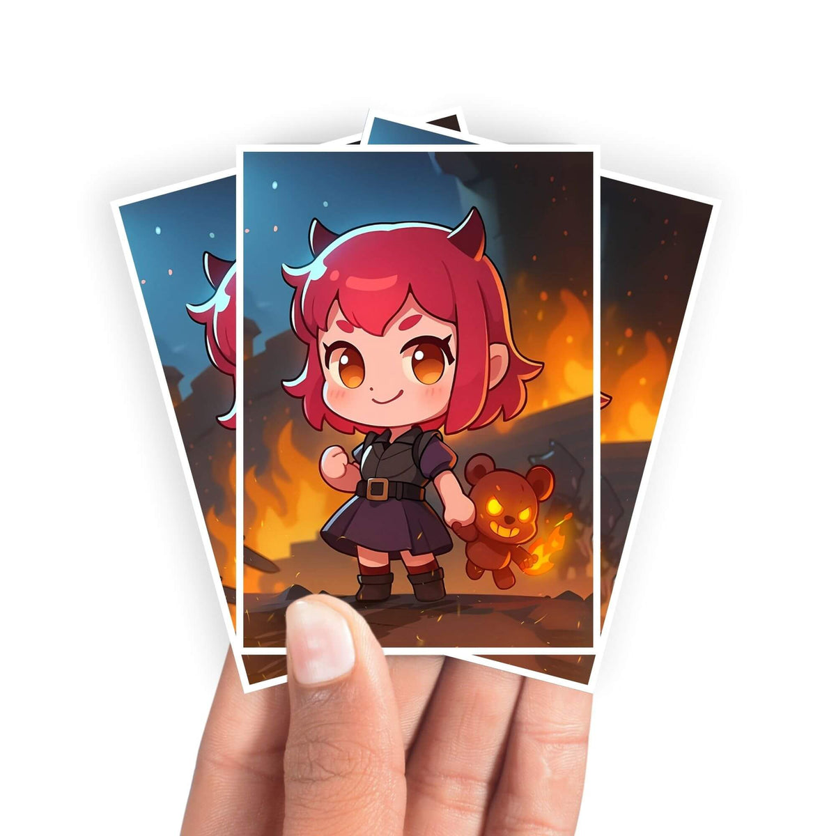 Protect and enhance your cards with our clean and crisp white border card sleeves. Featuring a minimalist design that complements any artwork, these sleeves offer a bright, timeless look. From LDB Duel. Printed with our exclusive Annie | League of Legends design for a fresh and premium finish. Disintegrate-anime-yugioh-mtg-pokemon-card-protection-standard-japanese-dragon-shield-LDB-Duel-white