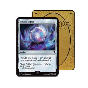 Level up your game with our custom-printed metal orica cards, featuring exclusive Arcane Signet artwork in gold metal. Durable, scratch-resistant, and embossed with the iconic Yu-Gi-Oh! card back, these slim orica cards fit perfectly in card sleeves. Lord-Kefka-mtg-yugioh-pokemon-metal-card-embossed-design-custom-artwork-duel-accessories-ldb-duel