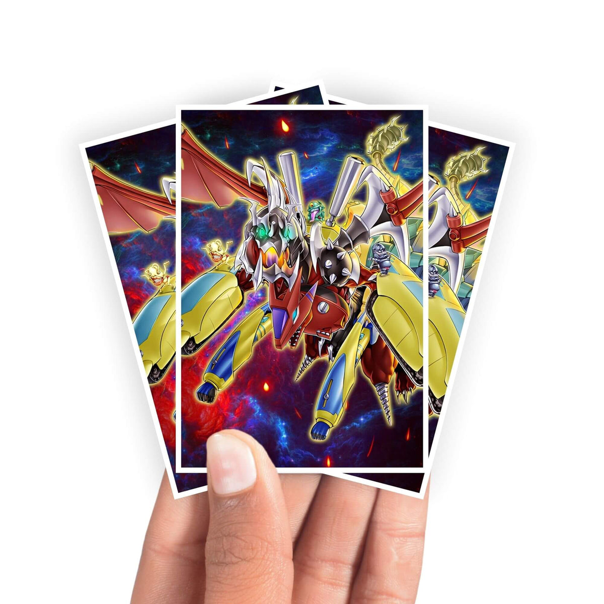 Protect and enhance your cards with our clean and crisp white border card sleeves. Featuring a minimalist design that complements any artwork, these sleeves offer a bright, timeless look. From LDB Duel. Printed with our exclusive Armed Dragon Archetype design for a fresh and premium finish. Armed-Dragon-LV5-yugioh-mtg-pokemon-card-protection-standard-japanese-dragon-shield-LDB-Duel-white