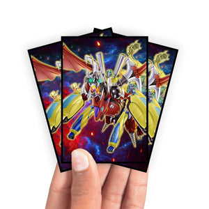 Enhance your cards with our elegant black border card sleeves, featuring a sleek, sophisticated design for a bold, modern aesthetic. From LDB Duel. Perfect for showcasing your collection, these sleeves are printed with our exclusive Armed Dragon Archetype design. Armed-Dragon-LV3-yugioh-mtg-pokemon-card-protection-standard-japanese-dragon-shield-LDB-Duel-black