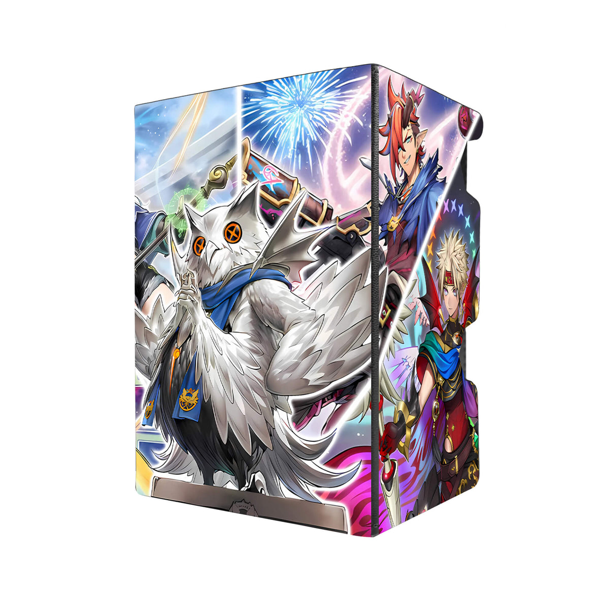 "Here's another quality black deck box from LDB Duel featuring our exclusive Artmage Archetype
 art. Fits all types of trading card games, including Pokémon, Yu-Gi-Oh! and Magic The Gathering. The perfect card holder for the TCG player safely holds up to 100 double-sleeved cards. EVEN in extra thick sleeves. Comes with a pull-out dice tray. Diactorus-yugioh-tcg-accessories-card-storage-LDB-Duel"