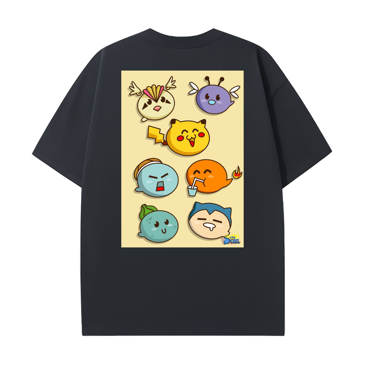 Level up your look with the premium Ash's Gen 1 Pokémon T-shirt design from LDB Duel. Crafted from soft, breathable cotton and finished with vibrant DTF printing, this black t-shirt is designed for comfort that lasts. Featuring a bold back design, it’s perfect for anime fans, TCG players, and gamers who want to stand out, whether at events, tournaments, or just relaxing with friends.  Pikachu-anime-ygo-magic-tshirt-gaming-accesories-LDB-Duel