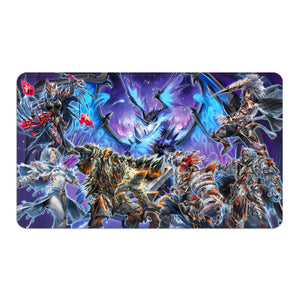 Transform your dueling experience with our exclusive art Ashened Archetype playmat from LDB Duel! Featuring a soft cloth top for smooth card movement and a durable rubber back for a secure grip, this 24x14 inch mat is machine washable and safe for cards and sleeves. Veidos-Dragon-yugioh-mtg-pokemon-custom-artwork-premium-durable-rubber-ldb-duel