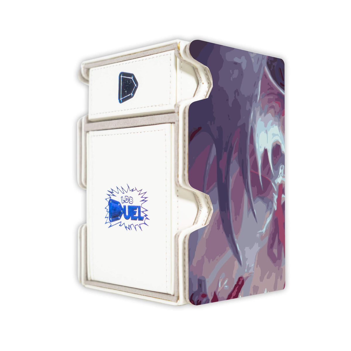 Here is the Right View of the Atraxa, Grand Unifier Mach 3 White Deck Box. Phyrexian-Angel-mtg-deck-tray-dice-tray-LDB-Duel