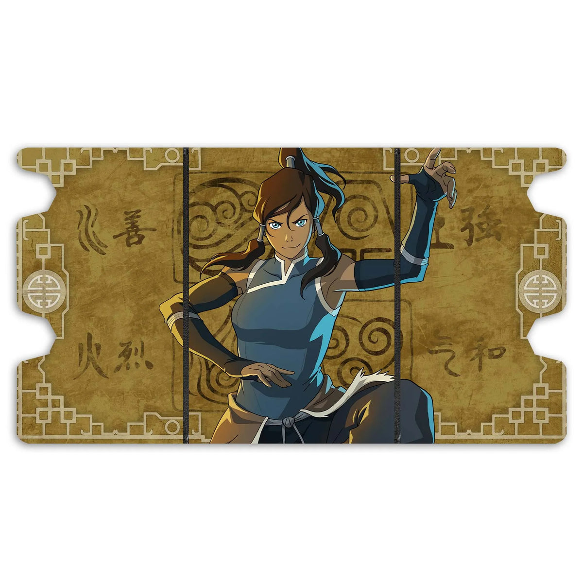 Here is the Full Lid Design of the Avatar Korra Mach 3 Black Deck Box. Waterbending-mtg-custom-art-leather-durable-LDB-Duel