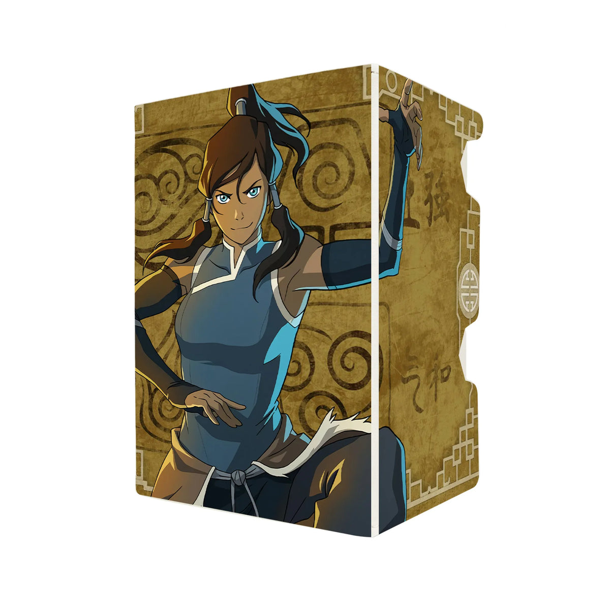 Here's another quality white deck box from LDB Duel featuring our exclusive Avatar Korra art. Fits all types of trading card games, including Pokémon, Yu-Gi-Oh! and Magic The Gathering. The perfect card holder for the TCG player safely holds up to 100 double-sleeved cards. EVEN in extra thick sleeves. Comes with a pull-out dice tray. Korra-mtg-tcg-accessories-card-storage-LDB-Duel