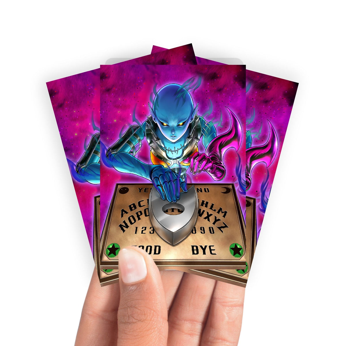 Keep your cards safe and stylish with our borderless card sleeves. Designed edge-to-edge to showcase your artwork, they offer a sleek, modern aesthetic. From LDB Duel, printed with the exclusive Bakura's Necrofear design for a fresh, premium feel.Bakura-yugioh-mtg-pokemon-card-protection-standard-japanese-dragon-shield-LDB-Duel-borderless