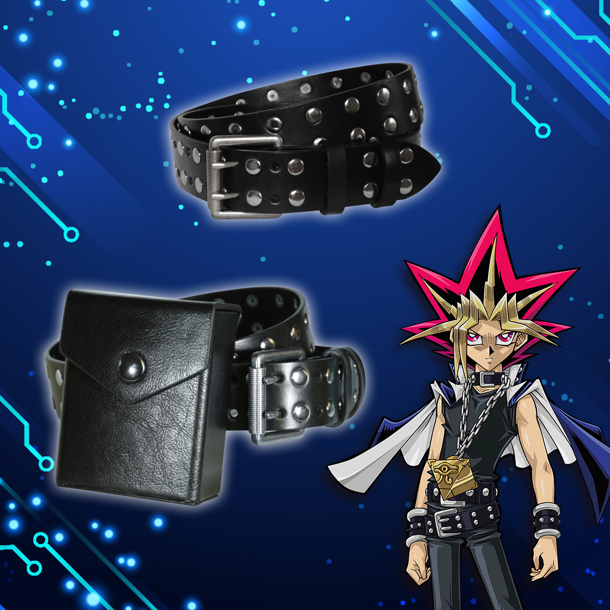Caja y cinturón de la baraja de réplicas de Yugi