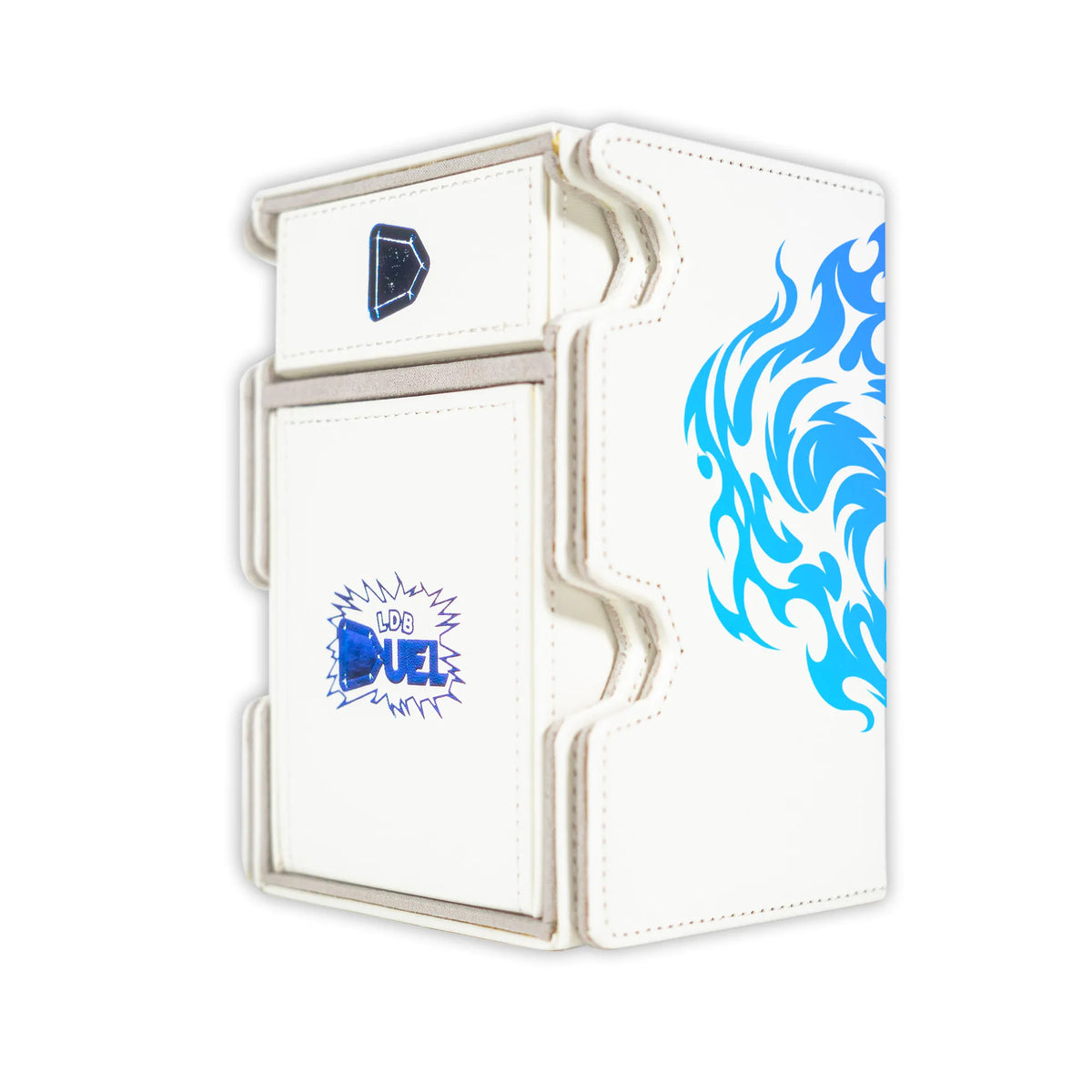 Here is the Right View of the Black Leg Sanji Mach 3 White Deck Box. Chef-onepiece-deck-tray-dice-tray-LDB-Duel