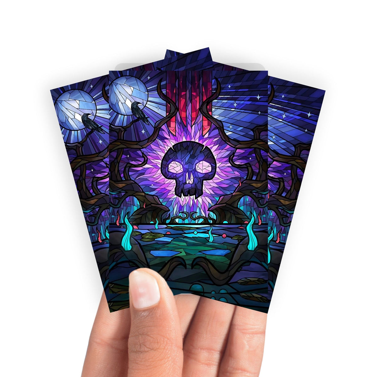 Keep your cards safe and stylish with our borderless card sleeves. Designed edge-to-edge to showcase your artwork, they offer a sleek, modern aesthetic. From LDB Duel, printed with the exclusive Black Mana design for a fresh, premium feel.Orb-yugioh-mtg-pokemon-card-protection-standard-japanese-dragon-shield-LDB-Duel-borderless
