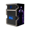 Here is the Right View of the Black Panther, Wakandan King Mach 3 Black Deck Box. T'Challa-mtg-deck-tray-dice-tray-LDB-Duel