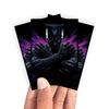 Enhance your cards with our elegant black border card sleeves, featuring a sleek, sophisticated design for a bold, modern aesthetic. From LDB Duel. Perfect for showcasing your collection, these sleeves are printed with our exclusive Black Panther, Wakandan King design. Wakanda-mtg-card-protection-standard-japanese-dragon-shield-LDB-Duel-black