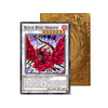 Level up your game with our custom-printed metal orica cards, featuring exclusive Black Rose Dragon artwork in gold metal. Durable, scratch-resistant, and embossed with the iconic Yu-Gi-Oh! card back, these slim orica cards fit perfectly in card sleeves. Crimson-Dragon-yugioh-mtg-pokemon-metal-card-embossed-design-custom-artwork-duel-accessories-ldb-duel