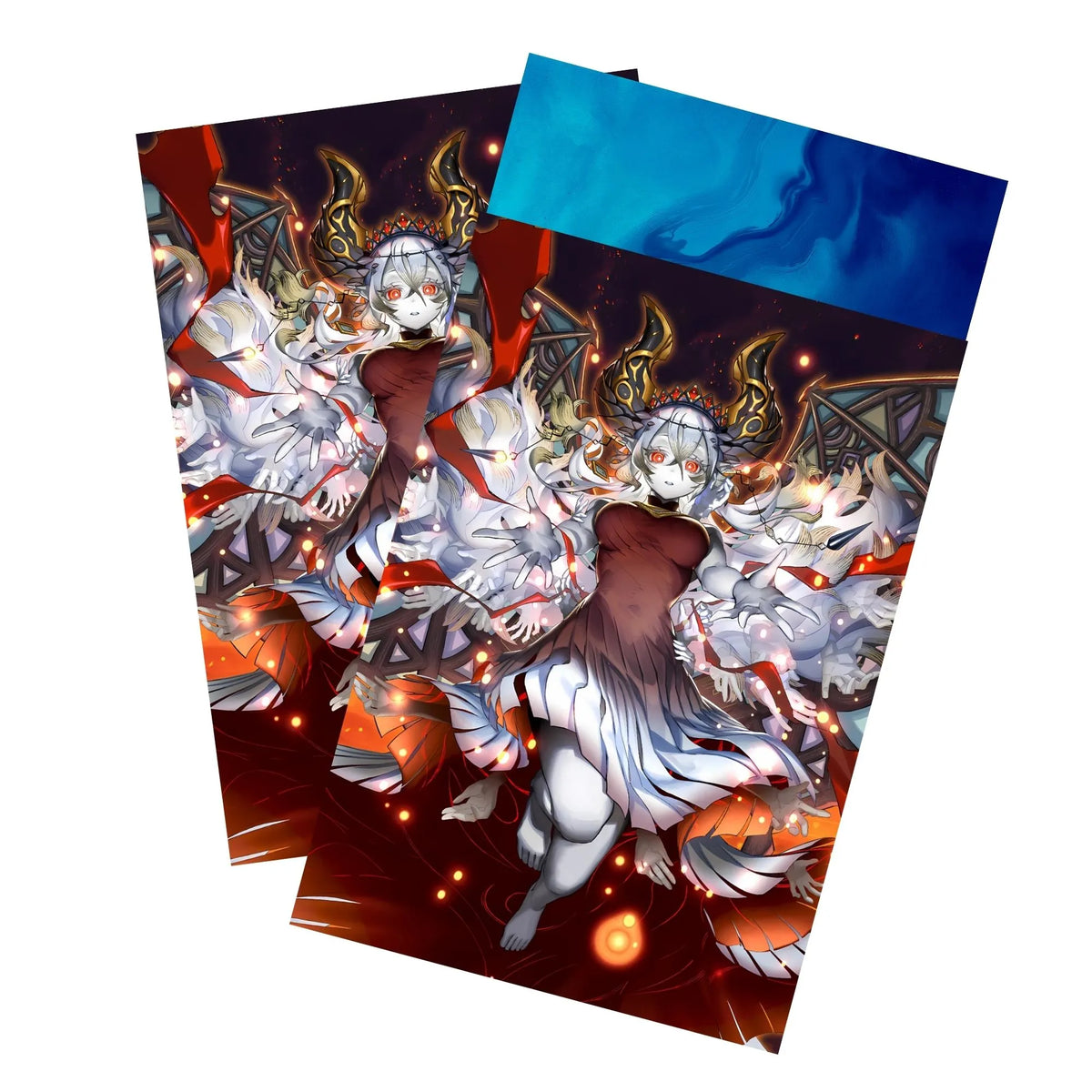 Keep your cards safe and stylish with our borderless card sleeves. Designed edge-to-edge to showcase your artwork, they offer a sleek, modern aesthetic. From LDB Duel, printed with the exclusive Blazing Cartesia, the Virtuous design for a fresh, premium feel.Red-Saint-yugioh-card-protection-standard-japanese-dragon-shield-LDB-Duel-borderless