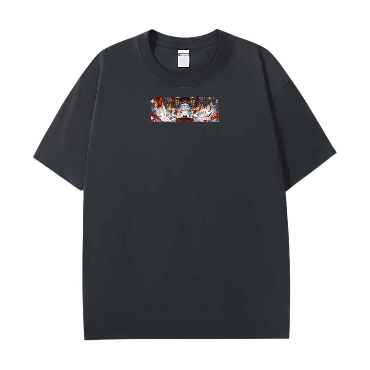 Step up your style with the premium Blazing Cartesia, the Virtuous T-shirt design from LDB Duel. Made from soft, breathable cotton and printed with vibrant DTF artwork, this black t-shirt is built for comfort and lasting wear. Choose your look with front design options like a small chest logo or bold center print. Perfect for anime lovers, TCG players, and gaming fans everywhere.  Yugioh-anime-tcg-accessories-tshirt-LDB-Duel