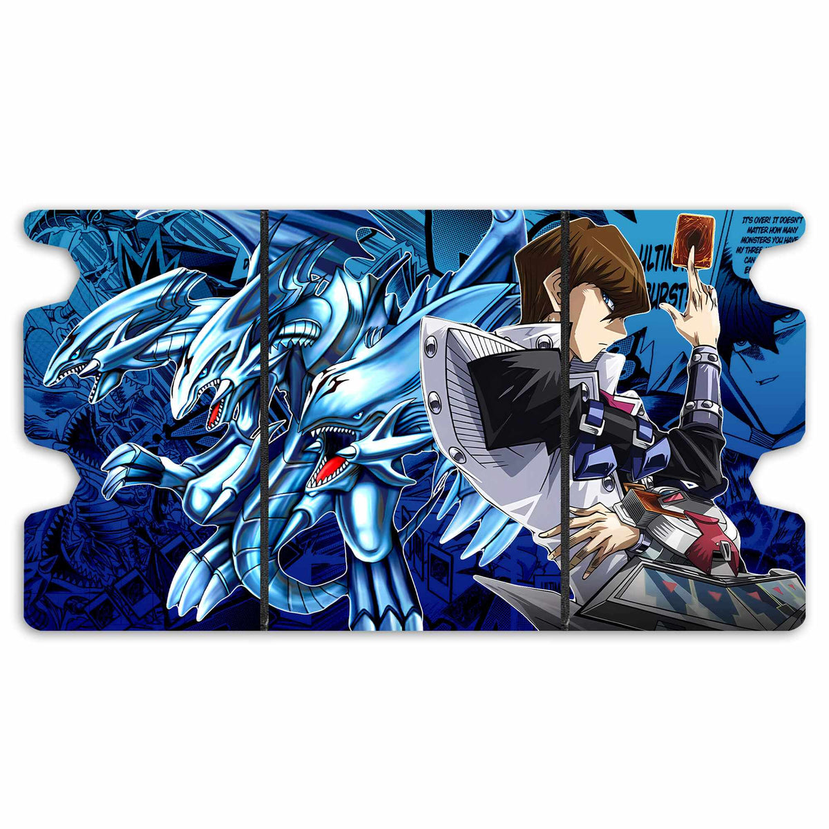 Here is the Full Lid Design of the Blue-Eyes Dragon Kaiba Mach 3 Black Deck Box. Rival-yugioh-custom-art-leather-durable-LDB-Duel