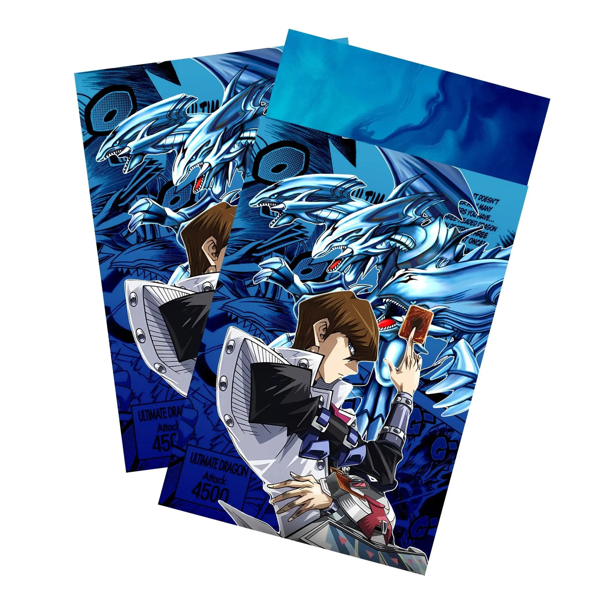 Keep your cards safe and stylish with our borderless card sleeves. Designed edge-to-edge to showcase your artwork, they offer a sleek, modern aesthetic. From LDB Duel, printed with the exclusive Blue-Eyes Dragon Kaiba design for a fresh, premium feel.Anti-Hero-yugioh-card-protection-standard-japanese-dragon-shield-LDB-Duel-borderless