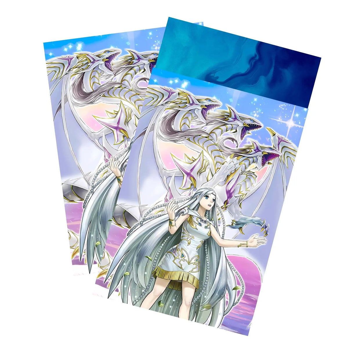 Keep your cards safe and stylish with our borderless card sleeves. Designed edge-to-edge to showcase your artwork, they offer a sleek, modern aesthetic. From LDB Duel, printed with the exclusive Blue-Eyes Ultimate Spirit Dragon design for a fresh, premium feel.Sage-yugioh-card-protection-standard-japanese-dragon-shield-LDB-Duel-borderless