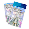 Protect and enhance your cards with our clean and crisp white border card sleeves. Featuring a minimalist design that complements any artwork, these sleeves offer a bright, timeless look. From LDB Duel. Printed with our exclusive Blue-Eyes Ultimate Spirit Dragon design for a fresh and premium finish. Priestess-yugioh-card-protection-standard-japanese-dragon-shield-LDB-Duel-white