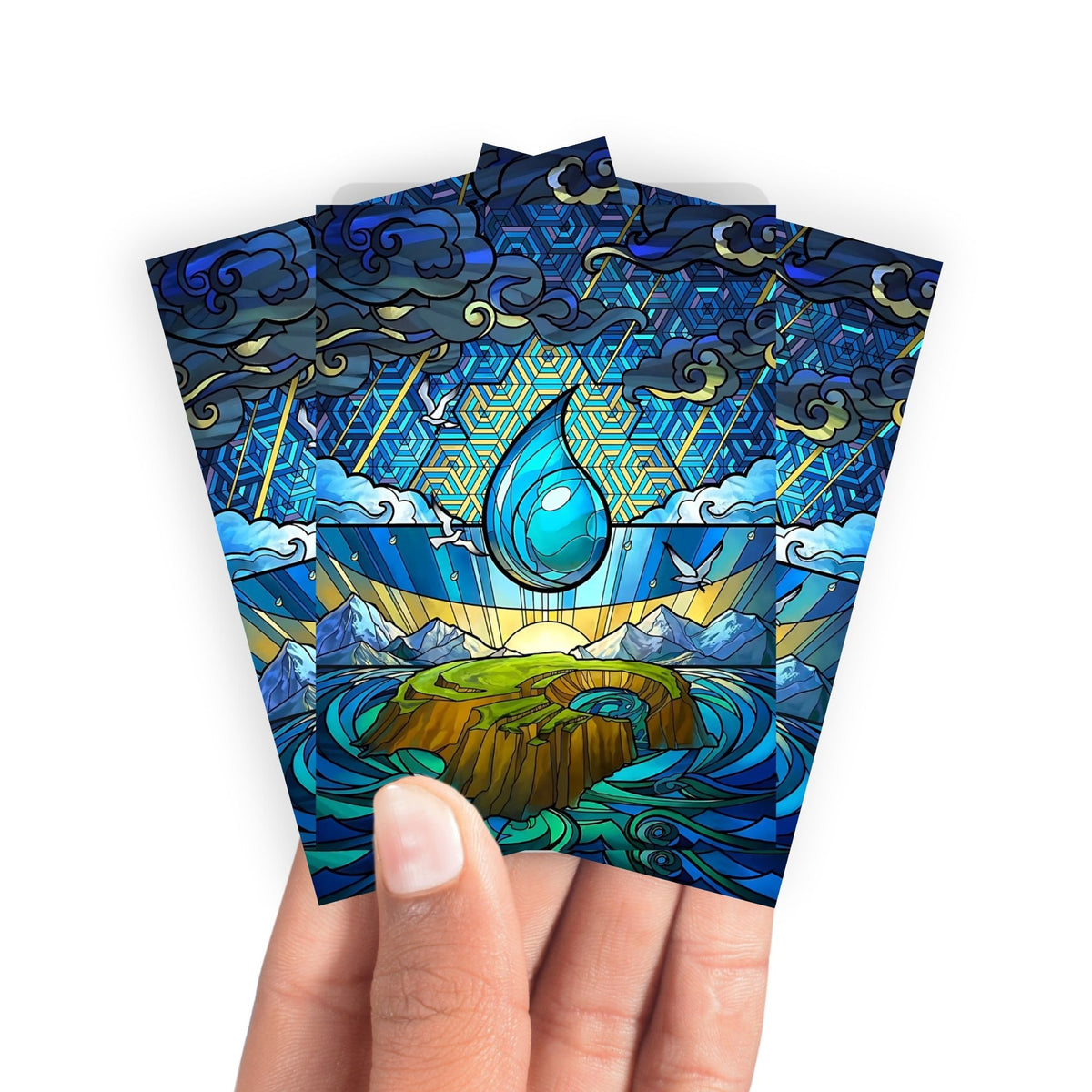 Keep your cards safe and stylish with our borderless card sleeves. Designed edge-to-edge to showcase your artwork, they offer a sleek, modern aesthetic. From LDB Duel, printed with the exclusive Blue Mana design for a fresh, premium feel.Orb-yugioh-mtg-pokemon-card-protection-standard-japanese-dragon-shield-LDB-Duel-borderless