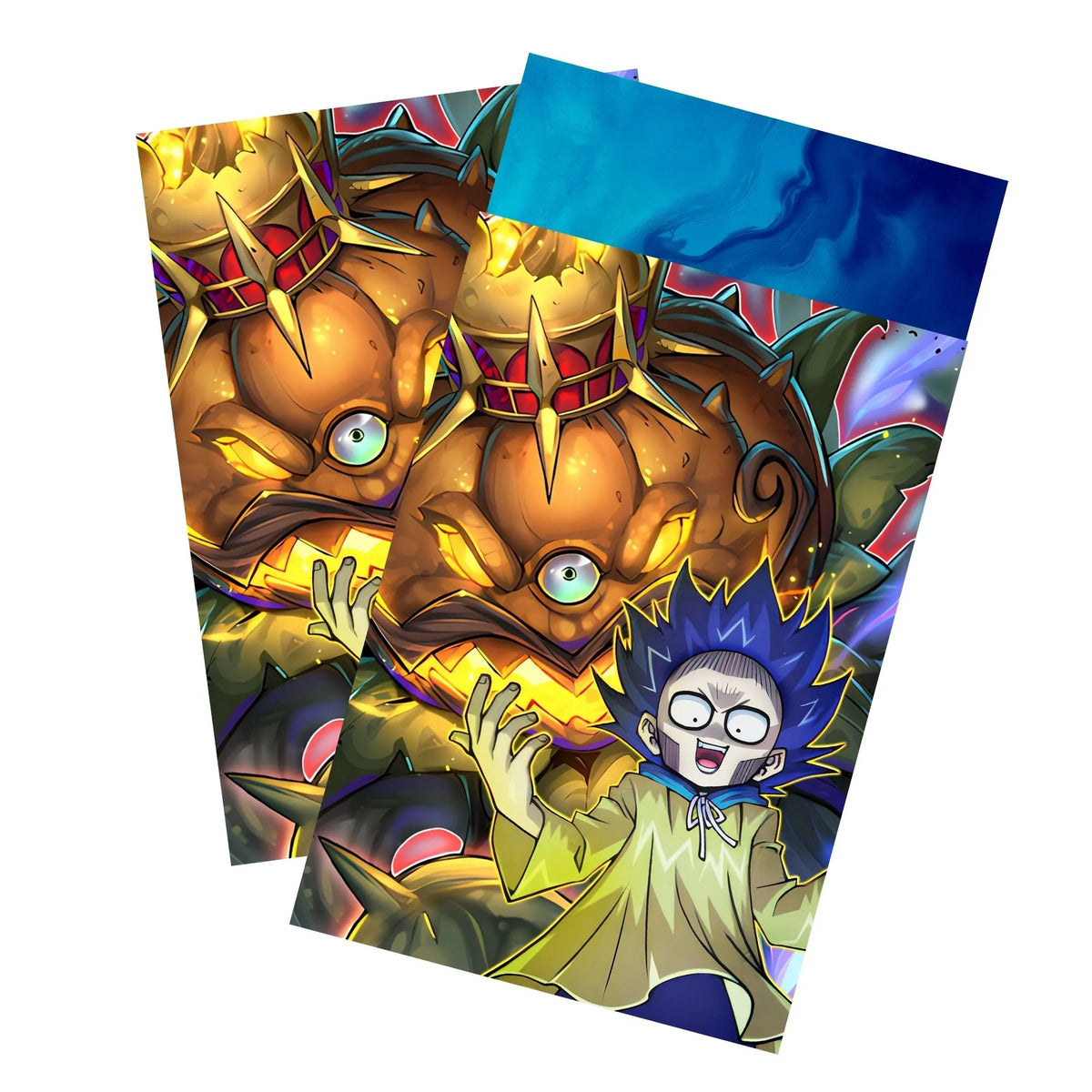 Keep your cards safe and stylish with our borderless card sleeves. Designed edge-to-edge to showcase your artwork, they offer a sleek, modern aesthetic. From LDB Duel, printed with the exclusive Bonz Pumpking design for a fresh, premium feel.Zombie-yugioh-card-protection-standard-japanese-dragon-shield-LDB-Duel-borderless
