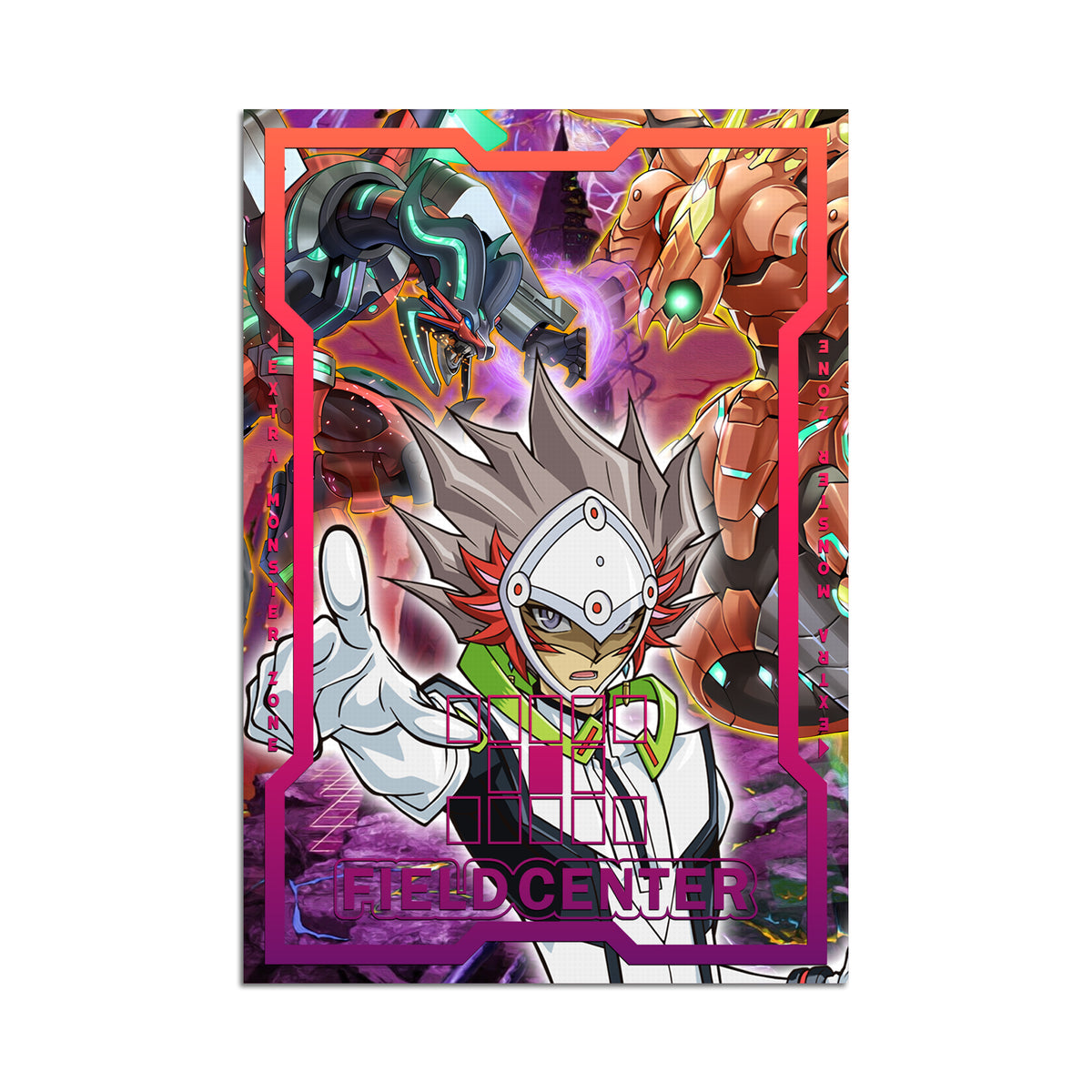 Centro de campo de metal oscuro Exodia