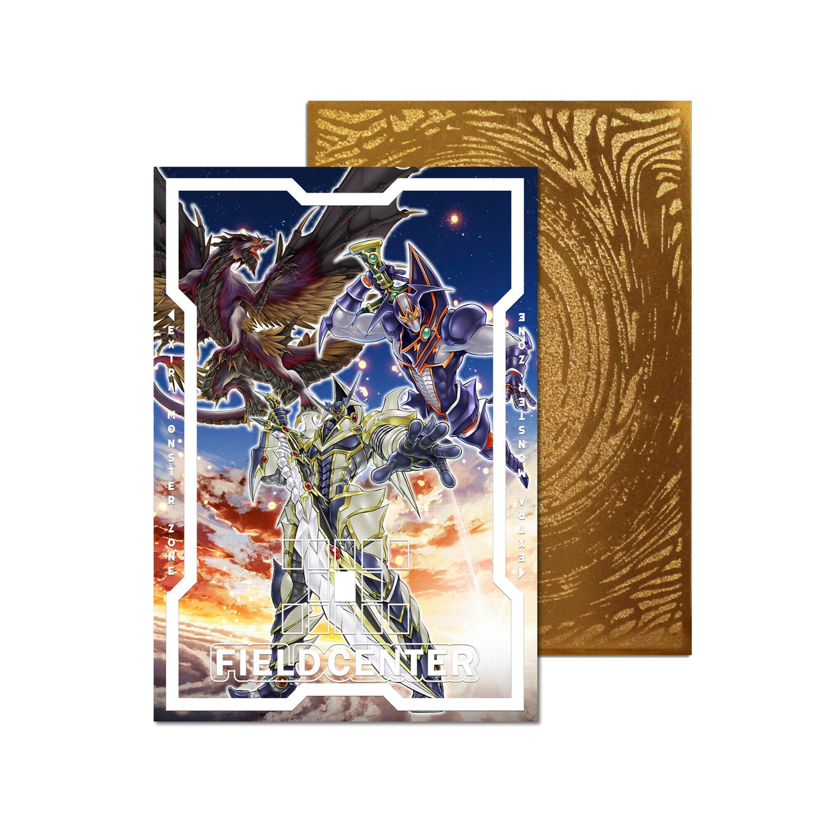 Centre de terrain en métal Dragon Rose noire