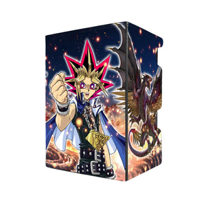 Here's another quality black deck box from LDB Duel featuring our exclusive Buster Blader art. Fits all types of trading card games, including Pokémon, Yu-Gi-Oh! and Magic The Gathering. The perfect card holder for the TCG player safely holds up to 100 double-sleeved cards. EVEN in extra thick sleeves. Comes with a pull-out dice tray. Destruction-Sword-yugioh-mtg-pokemon-tcg-accessories-card-storage-LDB-Duel