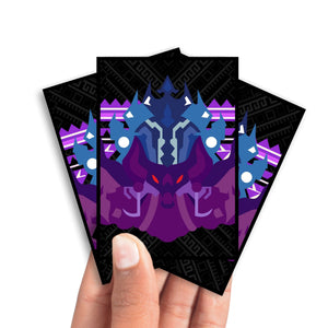 Elegant and classic, the black border provides a sleek, sophisticated look that enhances the visual appeal of your cards. Ideal for those who prefer a bold, modern aesthetic. This design is printed with our exclusive Aclazotz Deepest Betrayal design.

Yugioh - MTG - Pokémon - Digimon - One Piece - Dragon Ball - Lorcana - Cardfight Vanguard - Anime