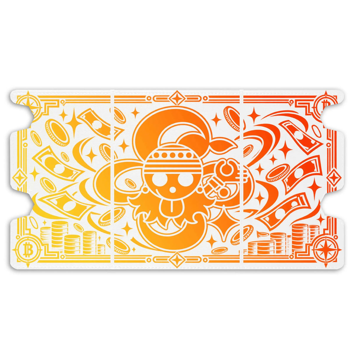 Here is the Full Lid Design of the Cat Burglar Nami Mach 3 White Deck Box. Strawhat-Pirates-onepiece-custom-deck-portable-collector-LDB-Duel