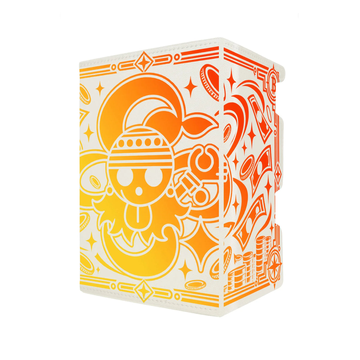 Here's another quality white deck box from LDB Duel featuring our exclusive Cat Burglar Nami art. Fits all types of trading card games, including Pokémon, Yu-Gi-Oh! and Magic The Gathering. The perfect card holder for the TCG player safely holds up to 100 double-sleeved cards. EVEN in extra thick sleeves. Comes with a pull-out dice tray. Nami-onepie-tcg-accessories-card-storage-LDB-Duel